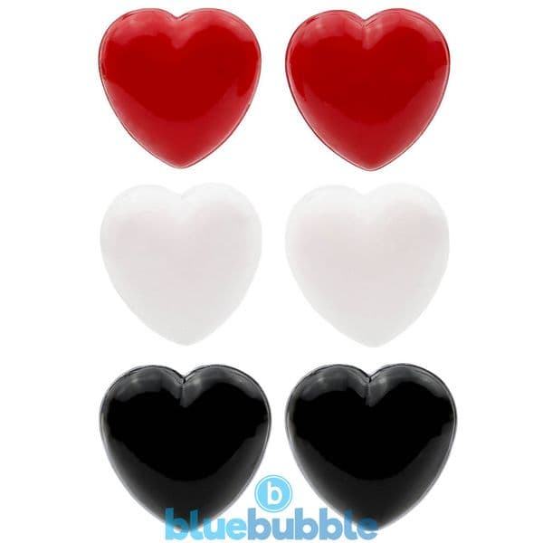 bluebubble HEART TO HEART Set of 3 Pairs Stud Earrings on Gift Card