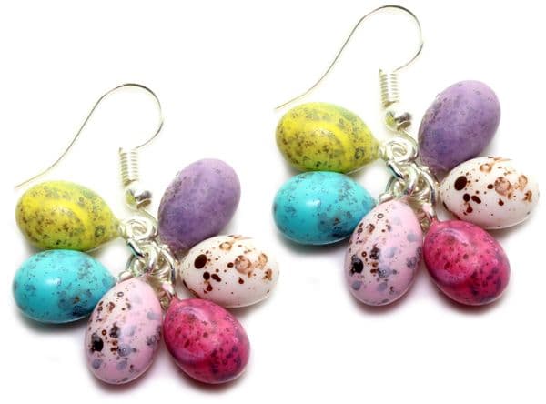 Bluebubble MINI SWEET TREAT Mini Egg Cluster Dangle Earrings on Gift Card