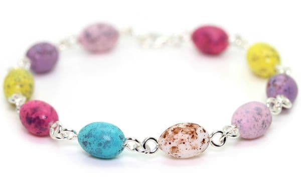 Bluebubble MINI SWEET TREAT Mini Eggs Charm Bracelet on Gift Card