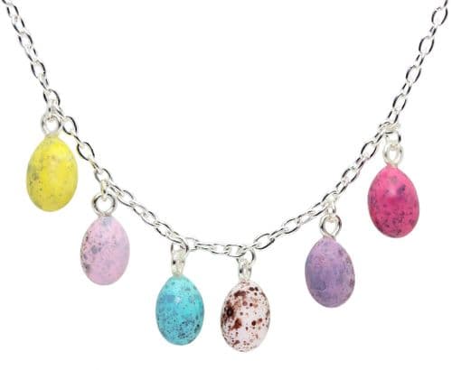 Bluebubble MINI SWEET TREAT Mini Eggs Charm Necklace on Gift Card