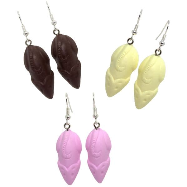 Bluebubble MY PICK N MIX Chocolate Mouse Earrings on Gift Card