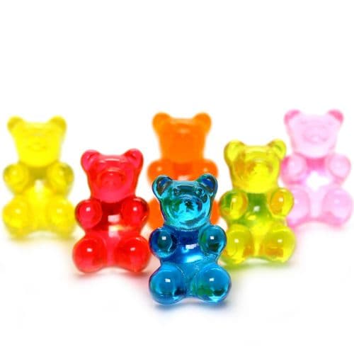 Bluebubble MY SWEET SHOP Jelly Gummy Bear Stud Earrings on Gift Card