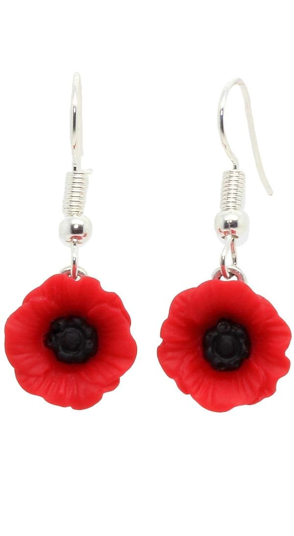 Bluebubble POPPY DAYS Poppy Dangle Earrings on Gift Card