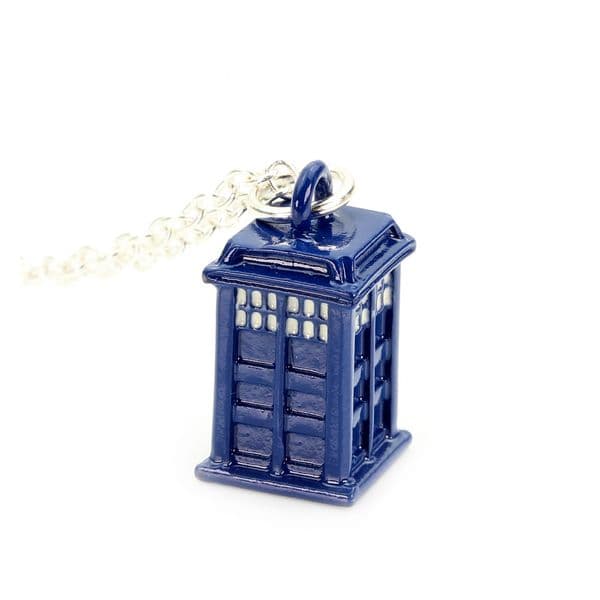 bluebubble TIME TRAVELLER Phone Box Charm Necklace on Gift Card