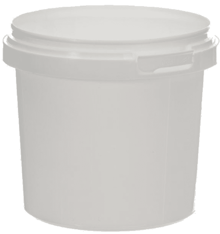 0.5 Litre Plastic Bucket with Tamper Evident Lids (no handles)