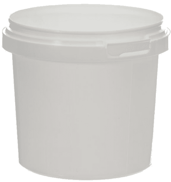 0.5 Litre Plastic Bucket with Tamper Evident Lids (no handles)
