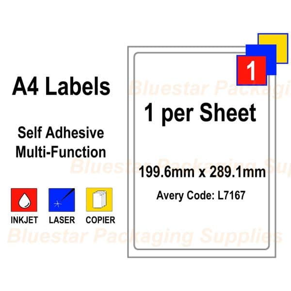 Address Labels White Self Adhesive A4 | Bluestar Packaging Supplies