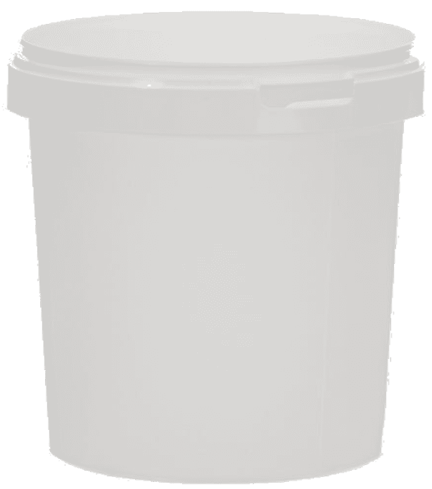 1 Litre Plastic Buckets (No Handles) and Tamper Evident Lids