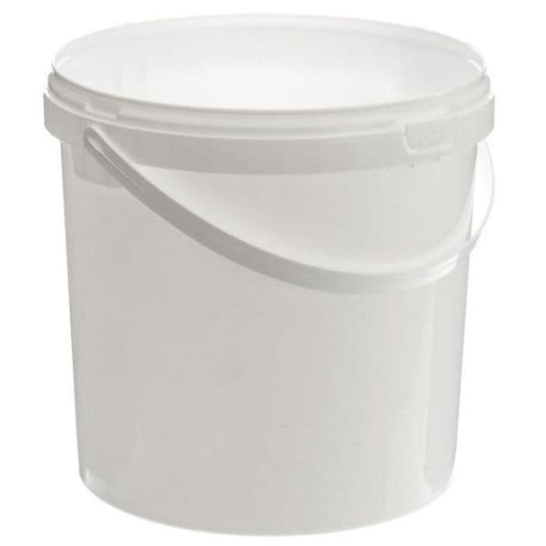 10 Litre Plastic Buckets with Handles and Tamper Evident Lids