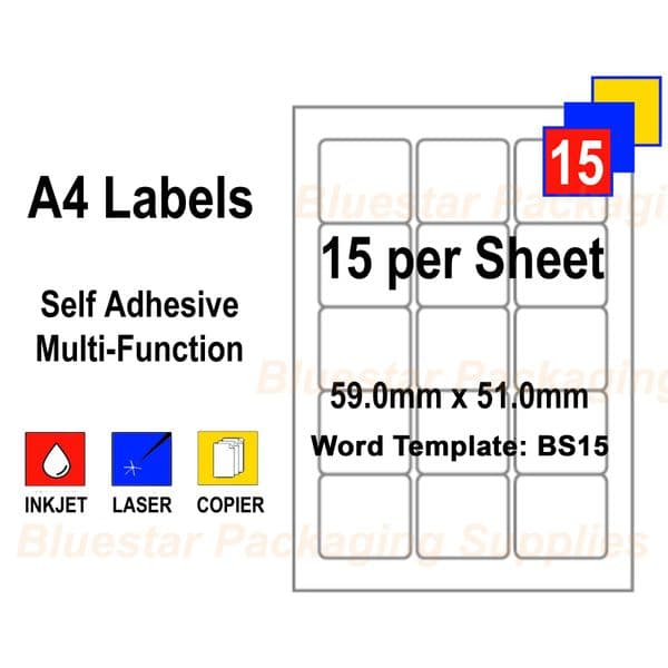 Address Labels White Self Adhesive A4 | Bluestar Packaging Supplies
