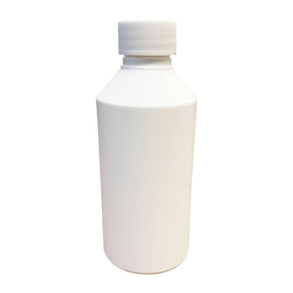250ml Plastic HDPE White Cylindrical Bottles With Screw Top Caps
