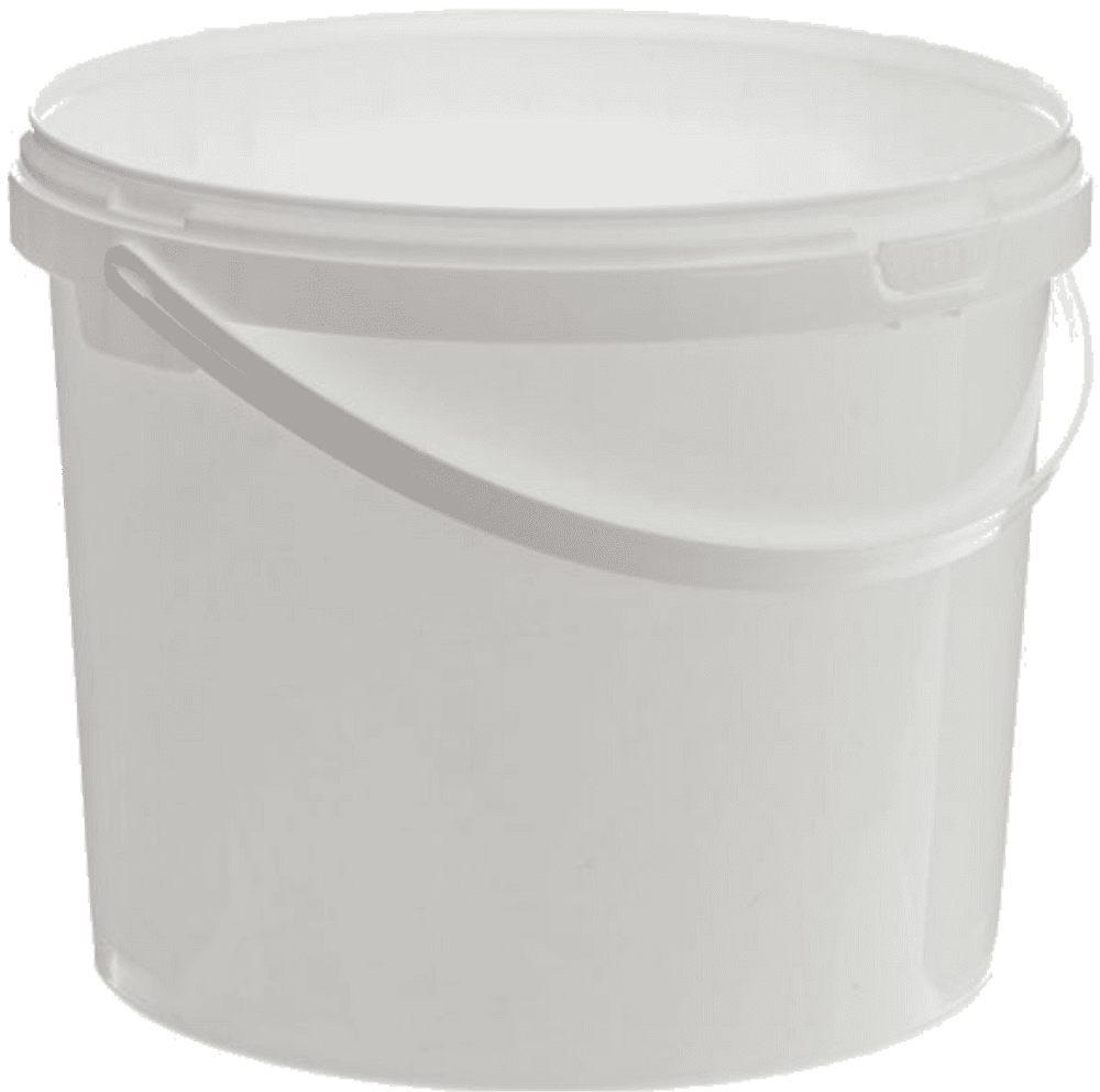 3 Litre Plastic Buckets with Handles and Tamper Evident Lids