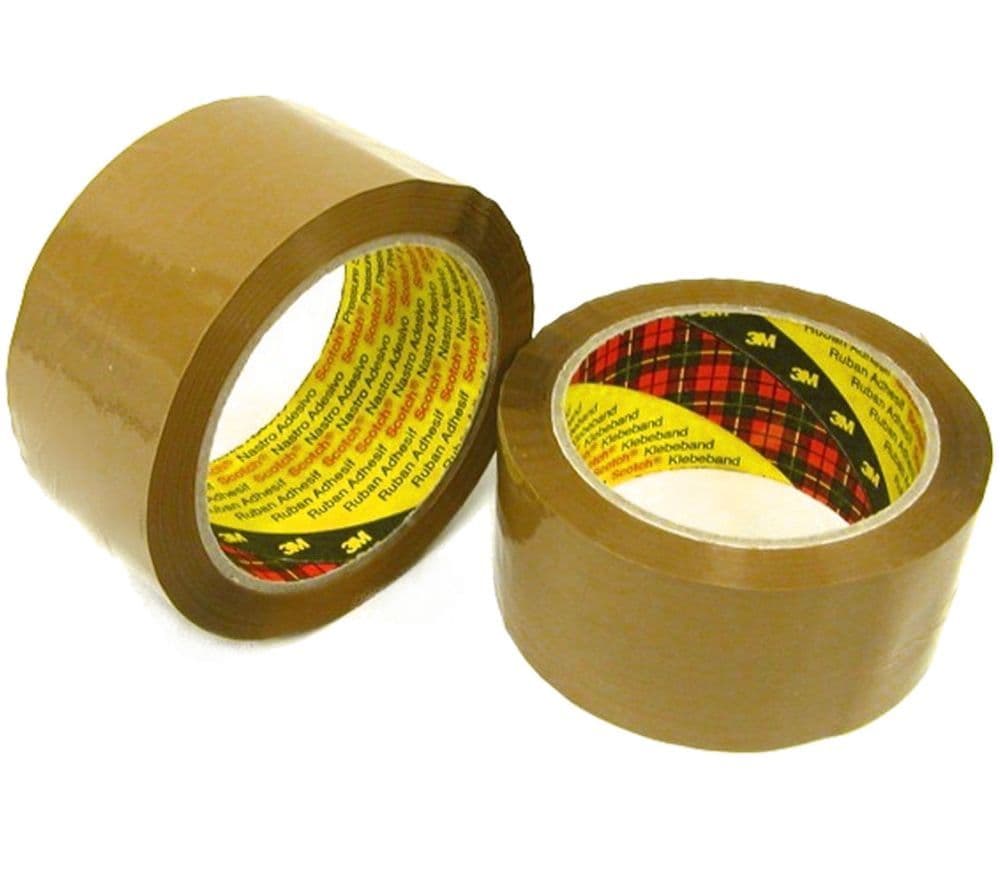 3M Scotch Buff Packing Tape 48mm x 66m - Pack of 6