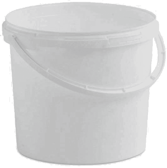 5 Litre Plastic Buckets with Handles and Tamper Evident Lids