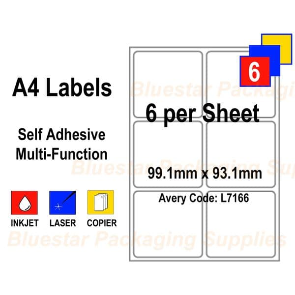 Address Labels White Self Adhesive A4 | Bluestar Packaging Supplies