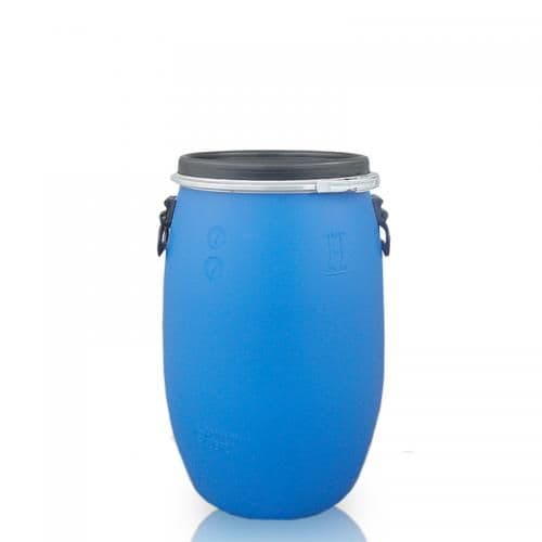 60L Litre Ltr Open Top Plastic Storage Drum Barrel Keg With Lid