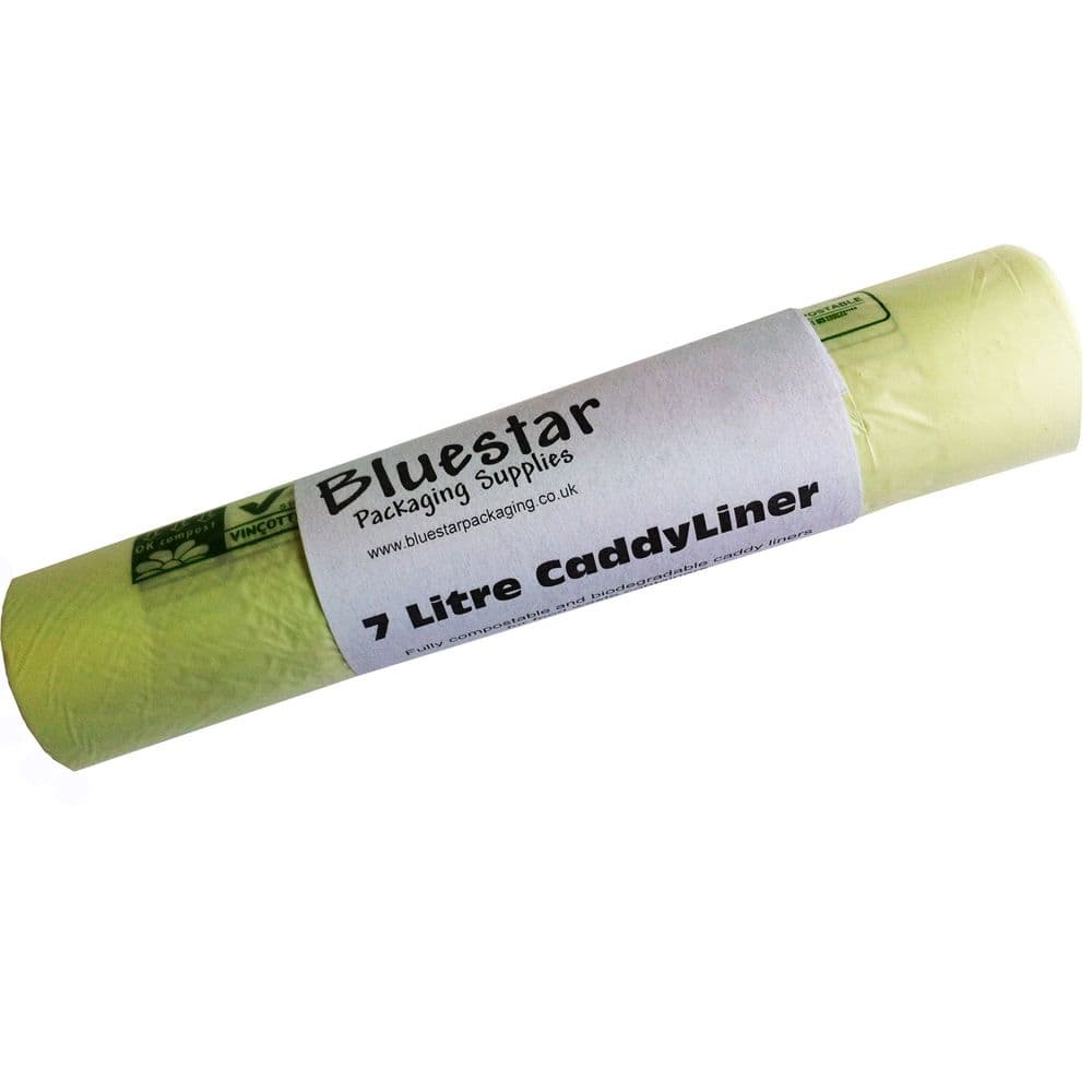 7 Litre Compostable Biodegradable Caddy Liner Roll - 1 Roll (52 bags)