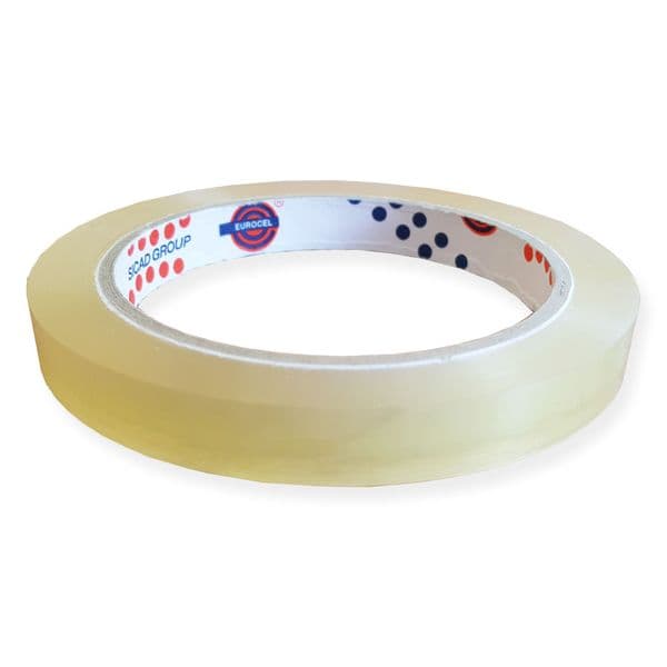 Clear 12mm Bag Neck Sealer Tape - 12 Rolls