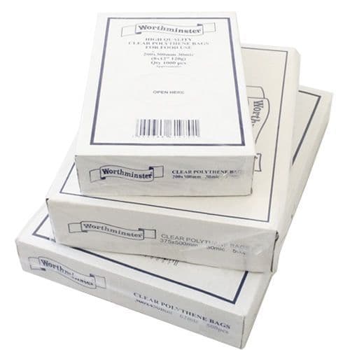 Clear Polythene High Quality Food Grade Bags 120g 4" x 6" (100mm x 150mm) - Box of 1000