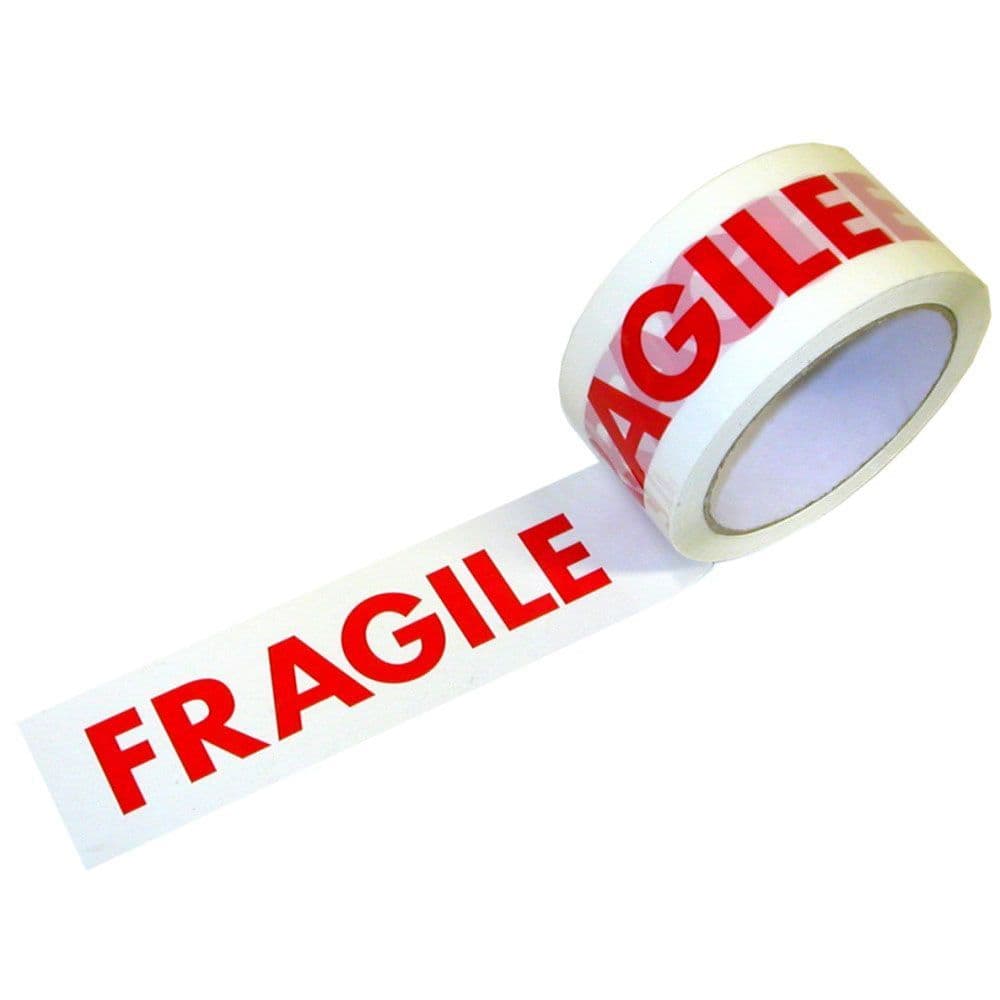 FRAGILE Polypropylene Printed Tape 48mm x 66m (6 roll pack)