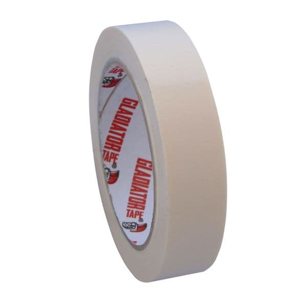 Gladiator General Purpose White Masking Tape - 25mm x 50m