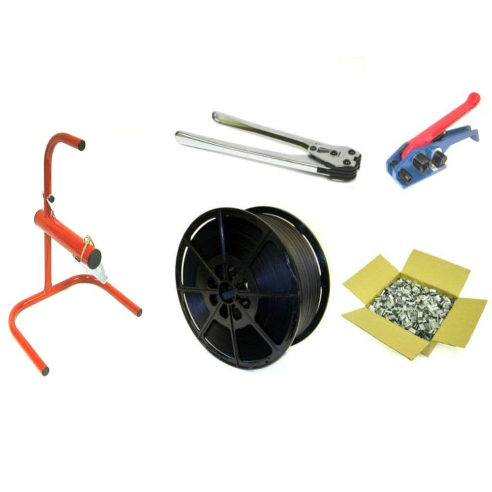 Hand Strapping Kit with Dispenser, Tools, Strapping & Seals (Kit B1)