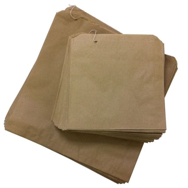 Kraft Brown Paper Bags - Strung - 8.5
