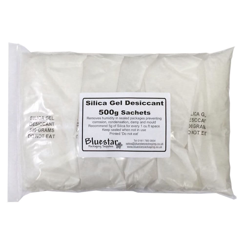 Silica Gel Desiccant - 500g Sachets - Pack of 5