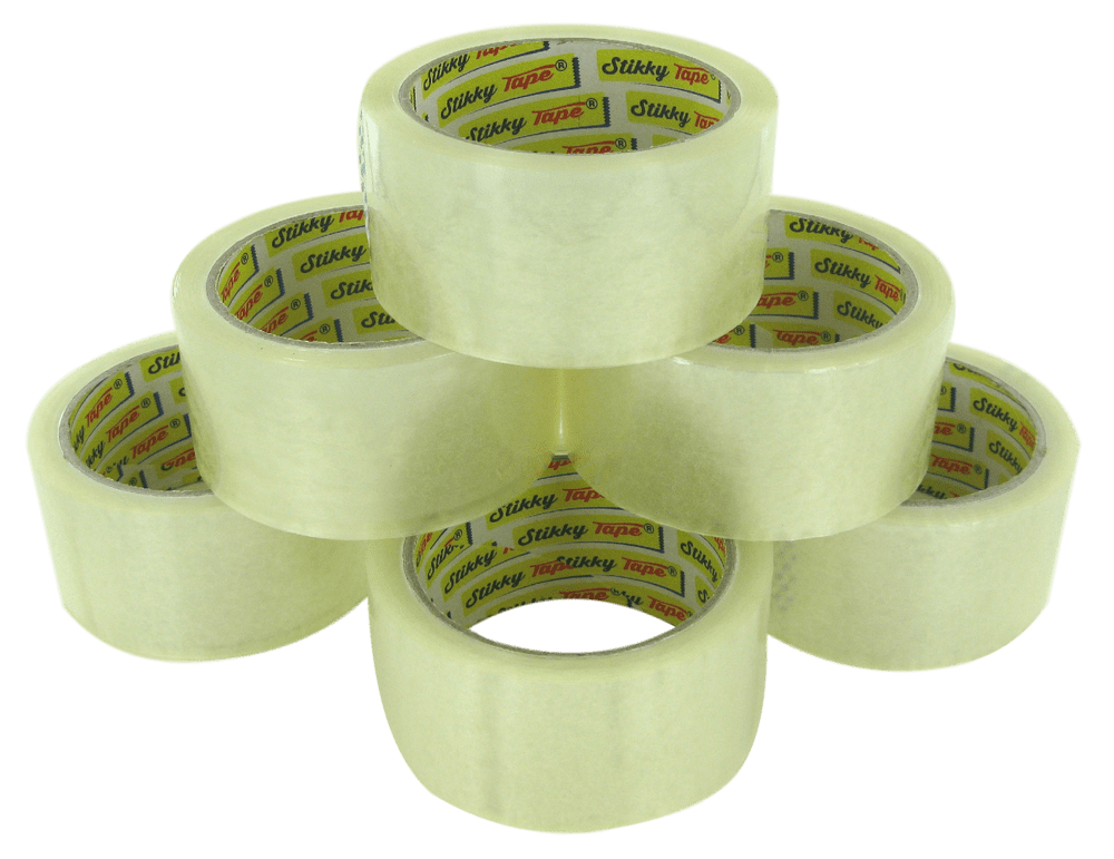 Stikky Branded Clear Packing Tape 48mm x 66m - Box of 36