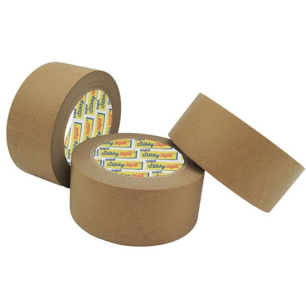 Stikky Tape Self Adhesive Kraft Paper Tape 48mm x 50m