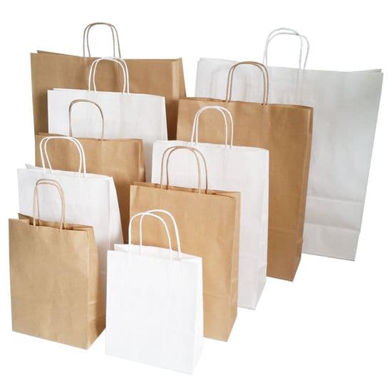 Twisted Handle Kraft Carrier Bags
