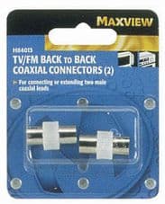 TV / FM Back to Back coaxial Connectors