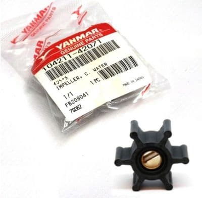 104211-42070 now 104211-42071 water pump impeller - YS - 2/3GM's <1996 - 2QM15