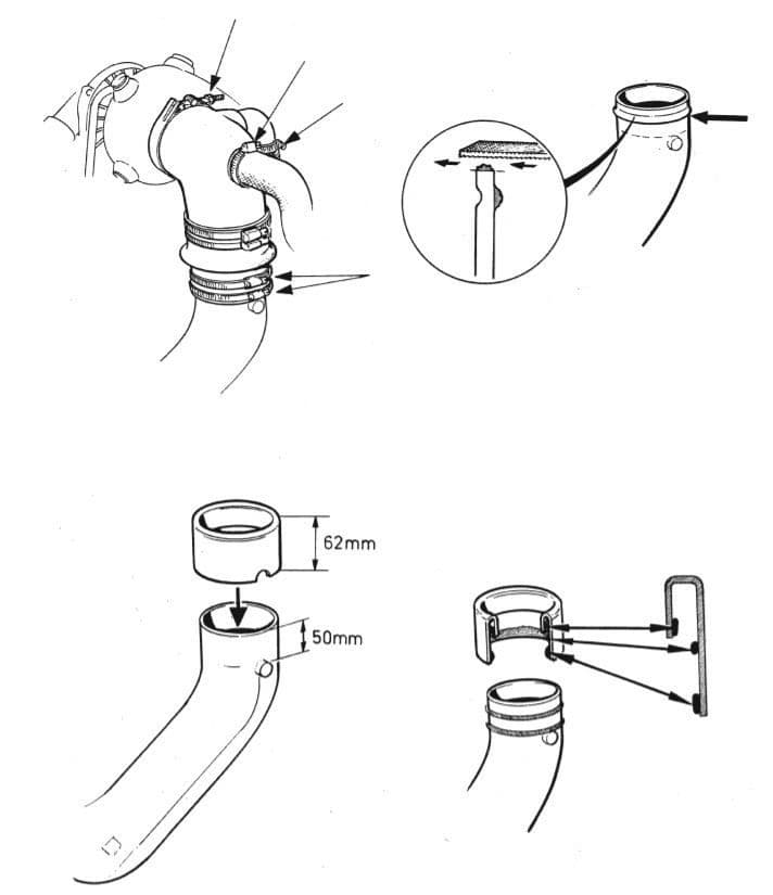 3581115 and 3581114 PLASTIC CAP REPAIR KIT FOR CORRODED EXHAUST 3 5" & 4" PIPE 3144 SERIES