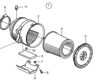 Air Filter D12 D13 and D16 21196919 3885441 3828811