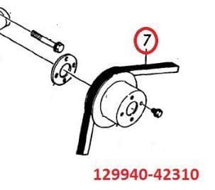 Alternator Belt 129940-42310E 3JH  (3JH2's & most 3JH3's)