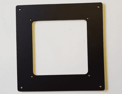 Bezel adaptor plinth for mounting new panel replacing old style panel