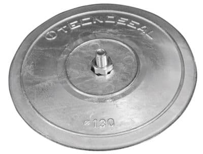 Pair of Trim Tab Rudder Disc anodes 130mm  1.03Kg