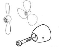 Propeller Cone Kit 23749222 for fixed propeller for S-drives