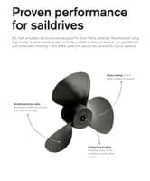 Two Bladed Fixed Propeller Splined for Saildrives