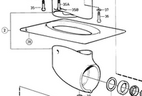 Volvo Penta 22303438,  854932 Saildrive Mounting Rubber Gasket and Hull Fairing Seal