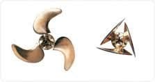 Volvo Penta 3-Blade RH Folding Propellers for Shafts right hand rotation.