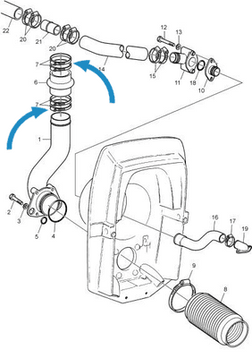 Volvo Penta  Exhaust Hose Clamp 982694