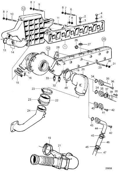 Volvo Penta Exhaust Pipe 3581208 was 853535