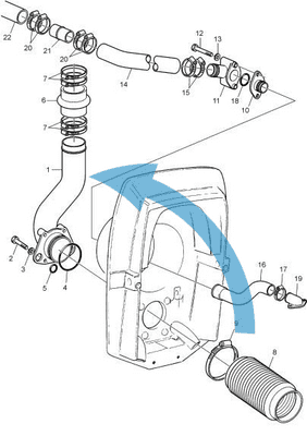 Volvo Penta Exhaust Vertical Riser Pipe DP290 24588267 WAS 3581130 was 873114