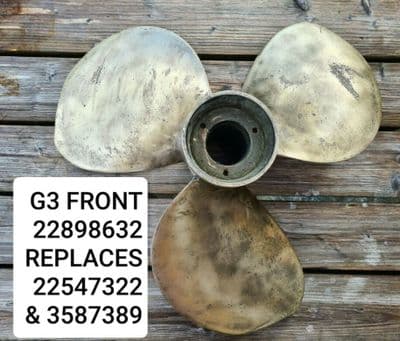 Volvo Penta G3 Front Propeller 22898623 replacing 22547322 and 3587389