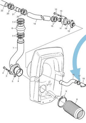 Volvo Penta Hose Connection 872752