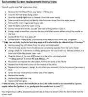 Volvo Penta Tachometer LCD Replacement Screen for VP 873992, 873688, 873998