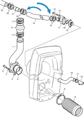 Volvo Penta Water Intake internal Hose Clamp 961669