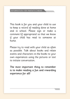 Primary School Reading Record – Standard Owl – RRS05